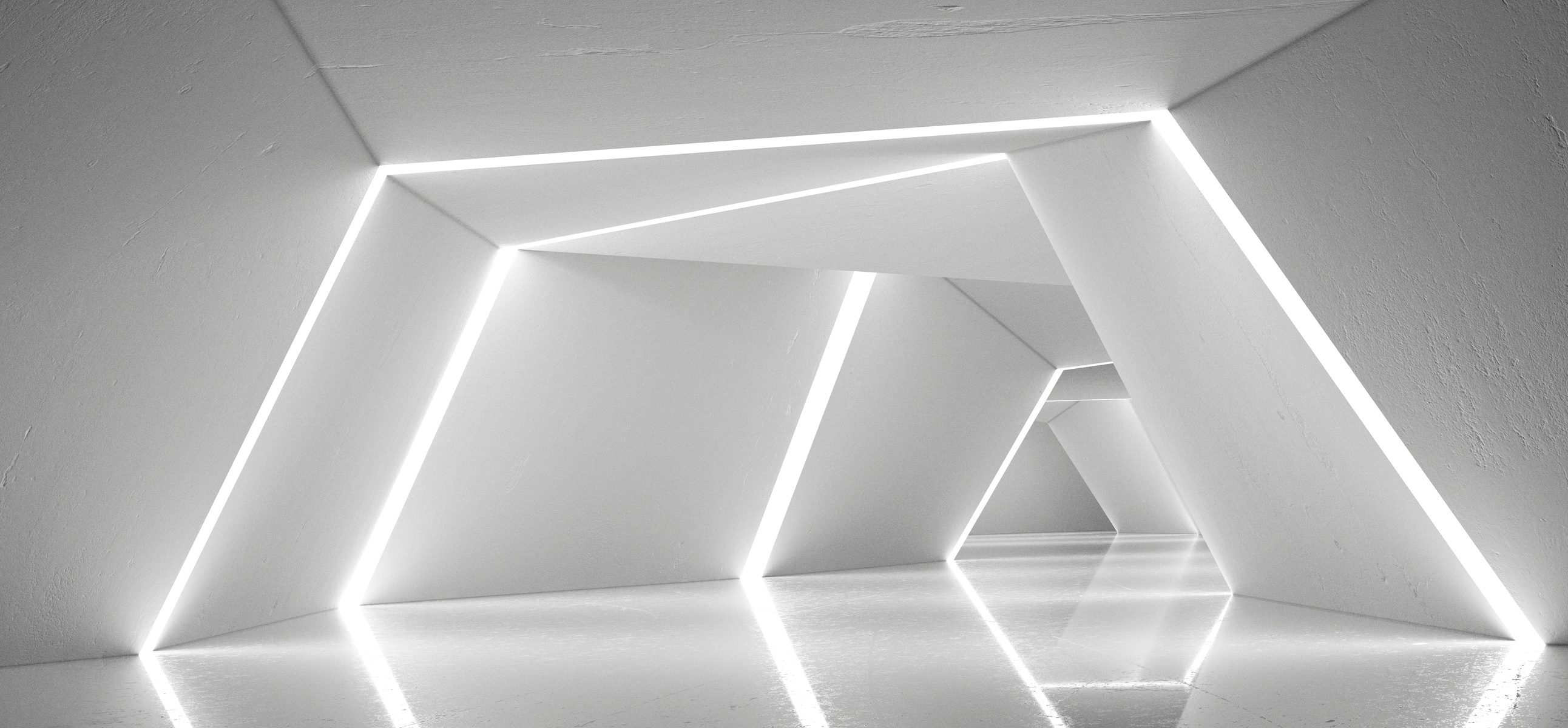 Futuristic White Tunnel